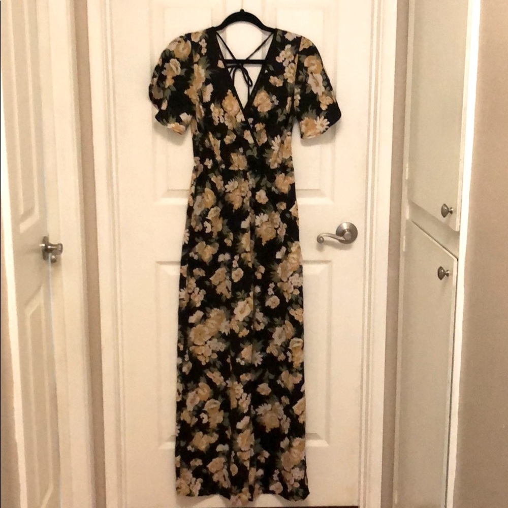 Xhiliration floral jumpsuit